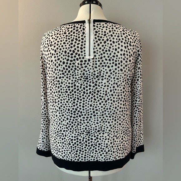 Loft Black & White Dotted Blouse - Picture 3 of 5